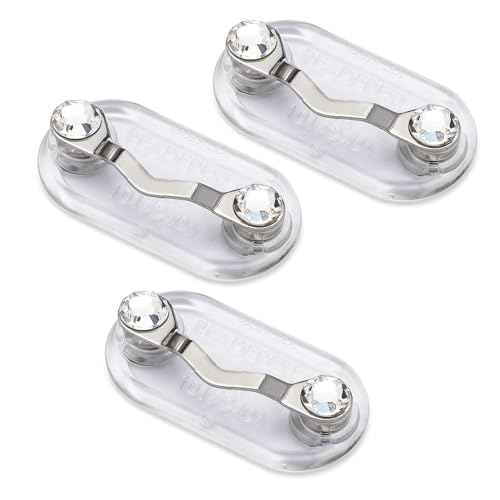 Readerest Magnetic Glasses Holder (3 Pack), Magnet Clip for Readers, Sunglasses & Work Badges for Men & Women, USA Made