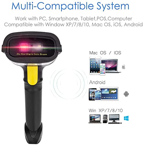 NETUM NT-1228BL 2D Barcode Scanner Wireless Bluetooth USB Handheld for QR Data Matrix