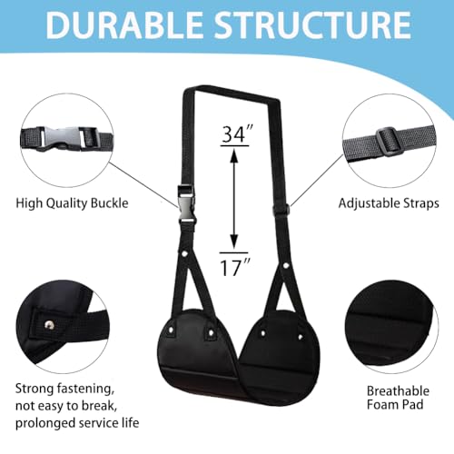 Aksiko 2 Pack Airplane Foot Rest Hammocks Adjustable Memory Foam 6 x 5 x 8 in