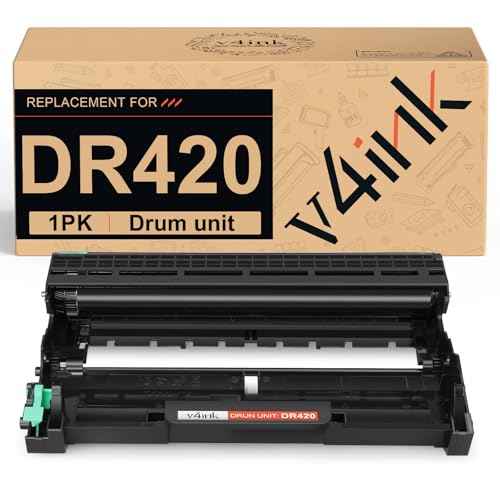 v4ink Compatible DR420 Drum Replacement for Brother DR420 DR-420 Drum Unit for HL-2240 HL-2240D HL-2270DW HL-2280DW MFC-7360N MFC-7460DN MFC-7860DW IntelliFax-2840 2940 DCP-7060D DCP-7065DN Printer