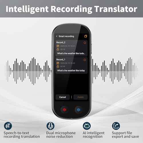 Language Translator Device No WiFi Needed, 2025 Upgraded AI Translator, 150+ Languages Instant Two Way Vioce Translator, Online/Offline/Recording/Photo/Text Translation for Business Learning Travel