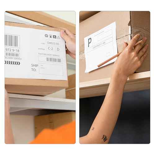 Hehua 4-Roll 1744907 with RFID Chip 4 x 6 Direct Thermal Printer Shipping Labels Compatible with DYMO LabelWriter 5XL 4XL LW Extra-Large Internet Postage Labels, 4" x 6", Total 880