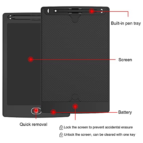 TIQUS 8.5 Inch LCD Writing Tablet Pack of 2 - Digital Memo Board for Notes & Drawing