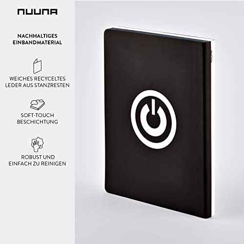 Nuuna Graphic L Copywright Smooth Bonded Leather Notebook - White