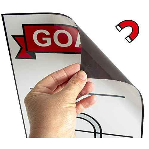 Goal Setting Chart, Fundraising Thermometer, 2 Pack, Dry Erase, Reusable, Magnetic for Easy Use. Plus ¡°50 Ways to Raise $1,000¡± eBook.
