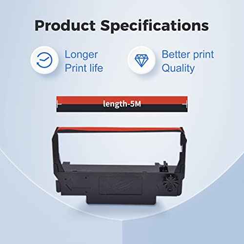 MYCARTRIDGE Compatible Ribbon Cartridge Replacement ERC30 ERC-30 ERC 30 34 38 B/R for use in ERC38 NK506 (Black Red, 30 Pack)