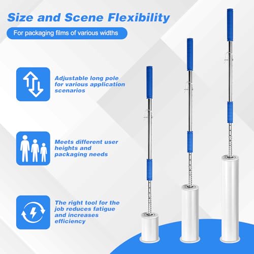 Heavy Duty 48" Stretch Film Dispenser Pole Holder for Pallet