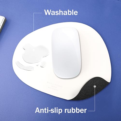 GREEDY FARMERS Vanilla Cream Waterproof Non-Slip Mouse Pad - Washable, Leather-Like Surface