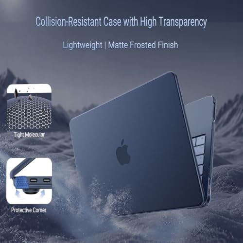 MOSISO Indigo Clear Compatible with MacBook Neo 13-inch A3404 Case with A18 Pro Chip