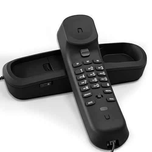 VTech CD1113 Corded Phone for Home Office - Easy-to-Use Telephone with Caller ID/Call Waiting, 13 Speed Dial Keys, No AC Power Required, Flash, Volume Control, Hearing Aid Compatible,Wall-mount, Black