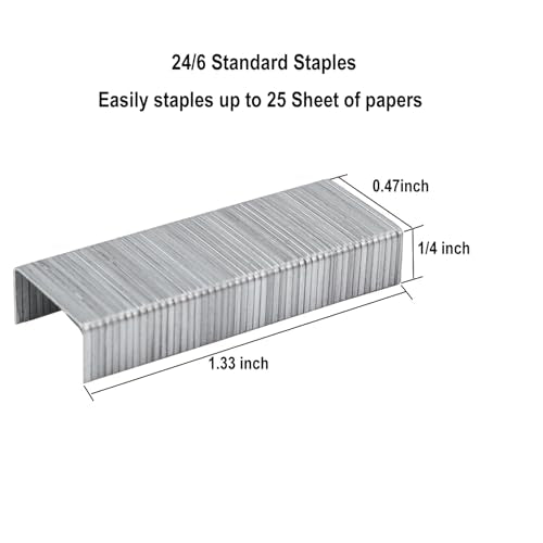 10000-Pack 24/6 Staples 1/4 Inch for Most Desktop Staplers – Aacehlh