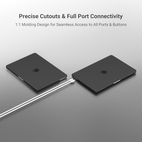 MOSISO Black Compatible with MacBook Pro 13 Inch Case M2 M1 2016-2026