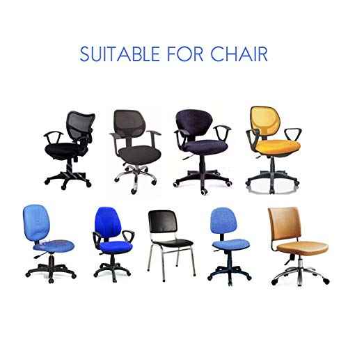 TOPINCN Office Computer Chair Covers, Split Stretchable Seat Cover Universal Split Rotating Swivel Chair Slipcover Protector 2 Piece, Office Chair Backrest Cover Rotating Chair Seat Cover (Black)