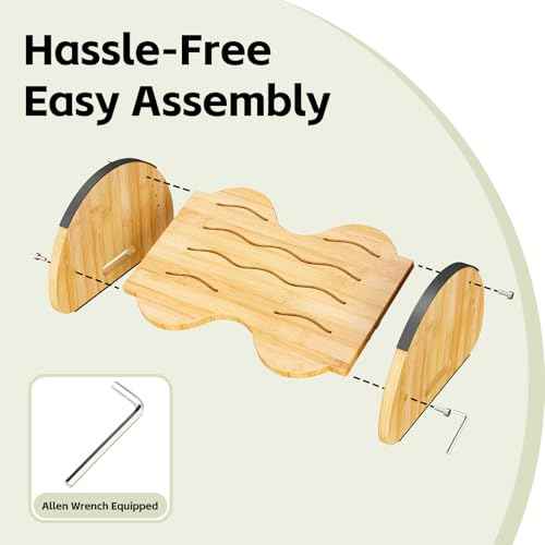 Ergonomic Under Desk Bamboo Footrest, 2-in-1 Reversible Rocking Footrest, 4 Adjustable Heights Office Footstool, Large Anti-Slip Surface, Improves Posture and Blood Circulation (Bamboo Footrest)