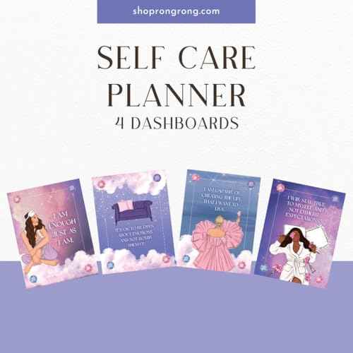 Rongrong Disc-bound Undated Self Love Planner - 4 Artistic Dashboards - Guides you through daily, weekly, and monthly self-care practices