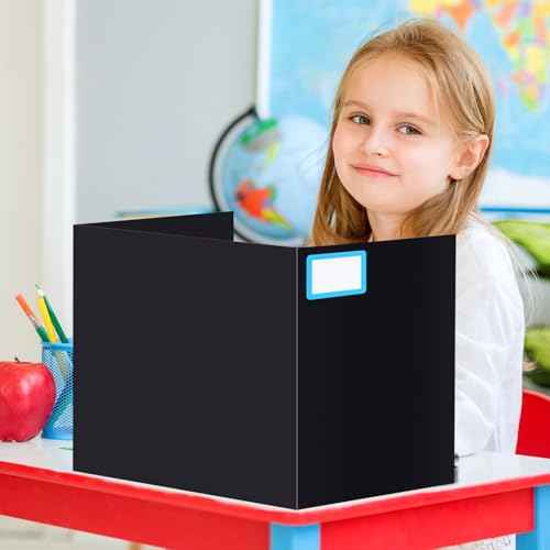 Crtiin 24 Pcs Privacy Folders for Students Desk Dividers Standard School Privacy Cardboard Board Testing Dividers Shield for Classroom Teacher Supplies Keep Eyes from roving(Stylish)