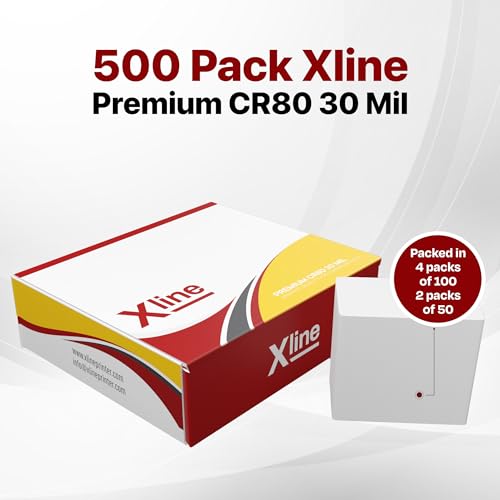 X LINE CR80 30Mil Graphic Quality PVC Cards – 500 Pack (500 Card)