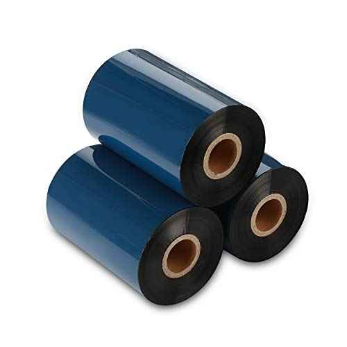 Thermal Transfer Printer ribbon-1ROLL 4.33" x 1476'/110mm x 450m Black Wax Resin Ribbons 1"Core Ink Out for Zebra ZT410 ZT420 ZM400 Sato Datamax Tsc TEC Printer