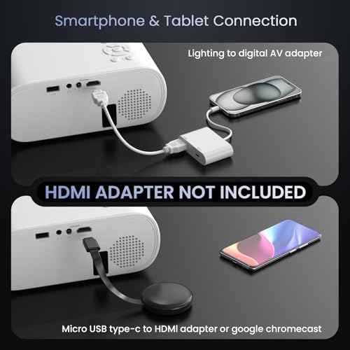 Projector, Native 1080P Full HD Bluetooth Projector with Speaker, 9500 Lumens Outdoor Portable Movie Mini Projector Compatible with Laptop, Smartphone, TV Stick, Xbox, PS5