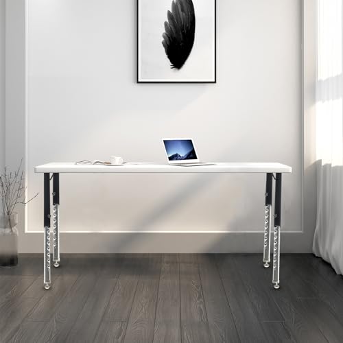 Adjustable Table Legs, 19-30 inch for Activity & Office Tables - Set of 4 (Black)