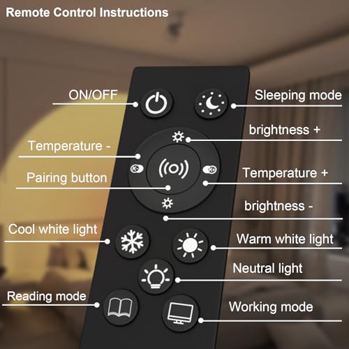 Tree Floor Lamp with Remote, Dimmable 3 Rotatable LED Lights, 5 Color Temperatures, 63" Modern Standing Lamp for Living Room, Bedroom, Office Reading Light