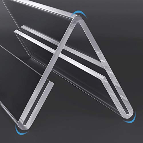 Acrylic 12 Pack Name Plates for Desks, AITEE 3x8.5 Clear Tent Name Plate Display for Office Conference, Reusable Name Tent Holder for Business Training Event