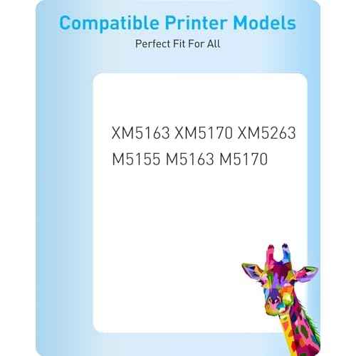 MasaiMara 24B6015 High Capacity Compatible Toner Cartridges Replacement for Lexmark XM5163 XM5170 XM5263 M5155 M5163 M5170 Printer (Black, 1-Pack)