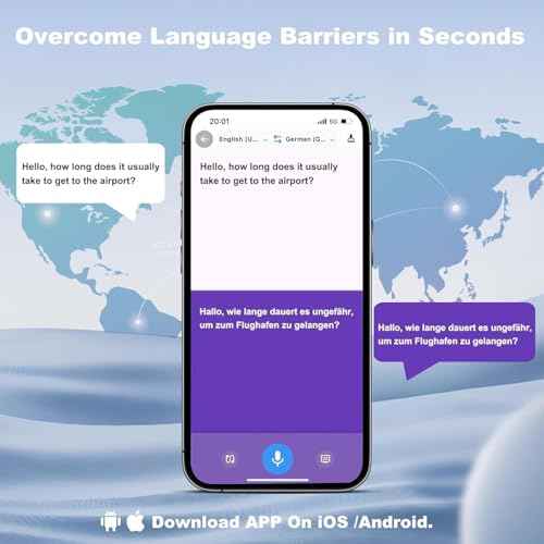 Language Translation Earbuds Real-time, Wireless Earbuds AI Translator Ear Buds with 144 Languages & Accents, No Subscription Fee, OWS Long Battery Life Bluetooth Headphone for Travel Learning