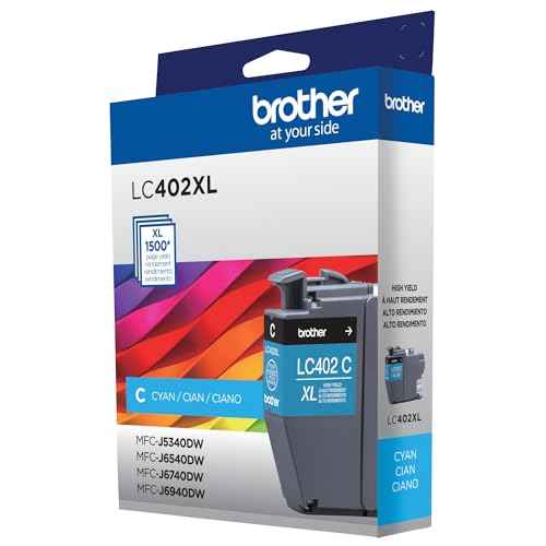 Brother Genuine LC402XLC High Yield Cyan Ink Cartridge