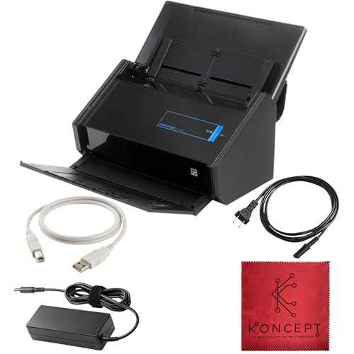 IX500 Fujitsu Scansnap Receipt Scanner for Mac & PC - USB High Speed Cloud Enabled Document, Photo Scanners - ADF with Duplex Scanning - Comes with 16v, USB 3.0 Cable (Renewed)