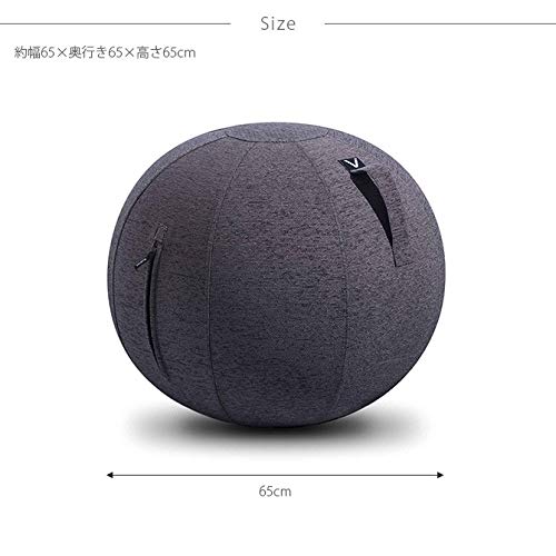 Vivora Luno - Sitting Ball Chair for Office and Home, Lightweight Self-Standing Ergonomic Posture Activating Exercise Ball Solution with Handle & Cover, Classroom & Yoga, Standard