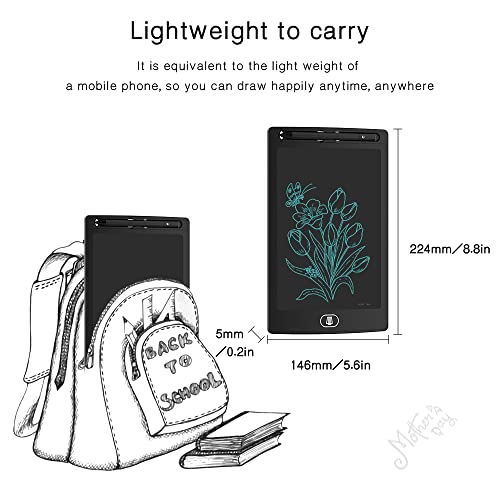 TIQUS 8.5 Inch LCD Writing Tablet Pack of 2 - Digital Memo Board for Notes & Drawing