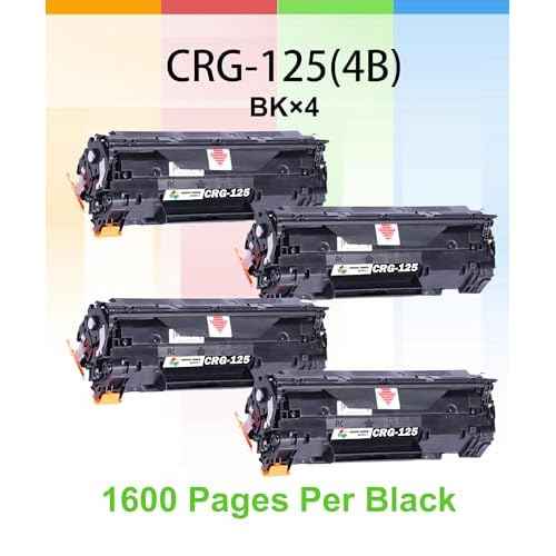 Compatible Replacement for Canon 125 CRG-125 3484B001 Toner Cartridge (Black 4PK) to ImageCLASS MF3010 LBP6000 LBP6030w Toner Printer