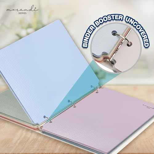 H4D Plastic Folders with Pockets, Fit for 3 Ring Binder, Letter Size, Pastel Colors, 6 Pack