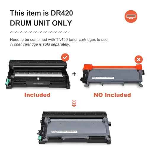 v4ink Compatible DR420 Drum Replacement for Brother DR420 DR-420 Drum Unit for HL-2240 HL-2240D HL-2270DW HL-2280DW MFC-7360N MFC-7460DN MFC-7860DW IntelliFax-2840 2940 DCP-7060D DCP-7065DN Printer
