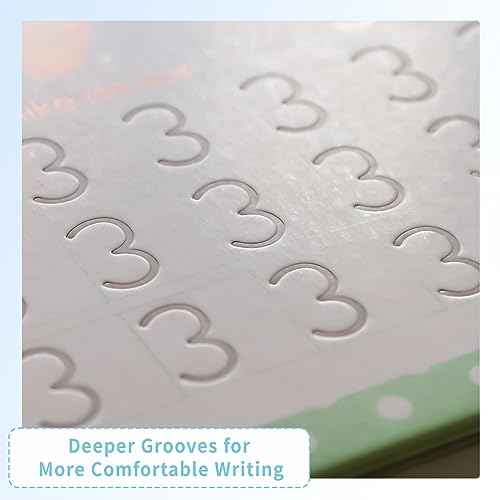 Grooved Handwriting Book Practice, Magic Copybooks for Kids Reusable Handwriting Practice Set, Preschool Calligraphy Workbook with a Storage Bag for Easy Use