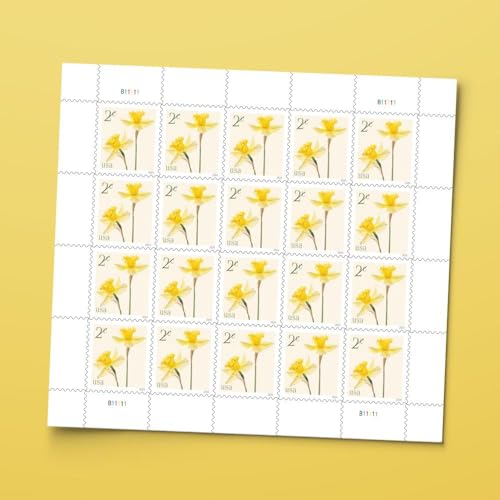 USPS Daffodils 2024 2-Cent Definitive Postage Stamps - 20 Sheet