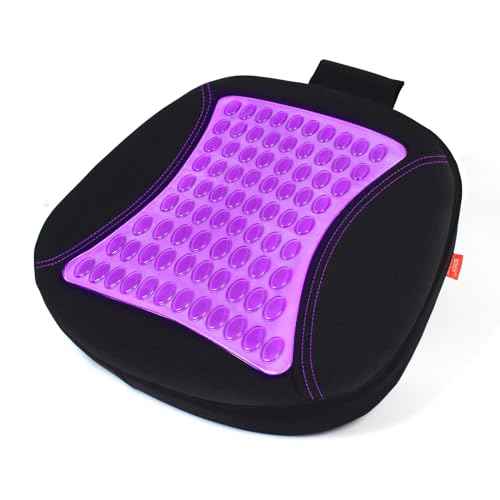 Sojoy Purple Cooling Gel Seat Cushion,Memory Foam Office Chair Cushion for Back Pain Sciatica Tailbone Pain Relief,Chair Pad for Office Chairs,Wheelchairs,Car Truck Seats