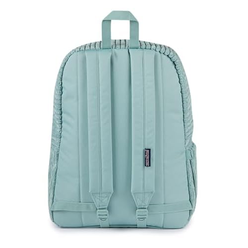 JanSport Superbreak Plus FX Backpack - Work, Travel, or Laptop Bag with Water Bottle Pocket - Surreal Corduroy Sage