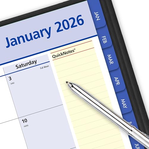 AT-A-GLANCE 2026 Appointment Book Planner, Monthly, 8-1/4" x 11", Large, QuickNotes, Black (76060526)