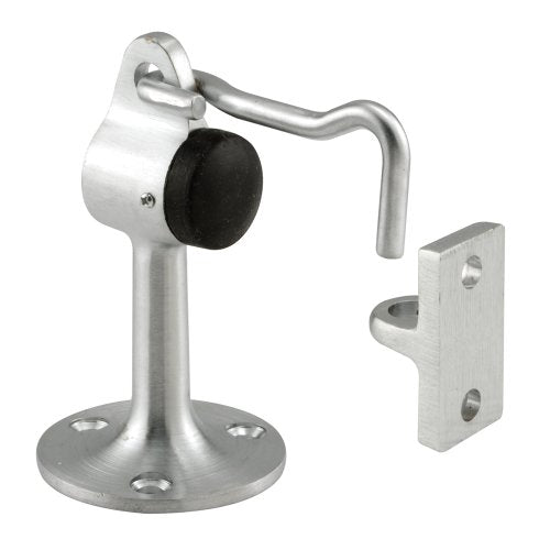 Prime-Line J 4602 4 In. Floor Stop, Solid Brass, Brushed Chrome Finish (Single Pack)