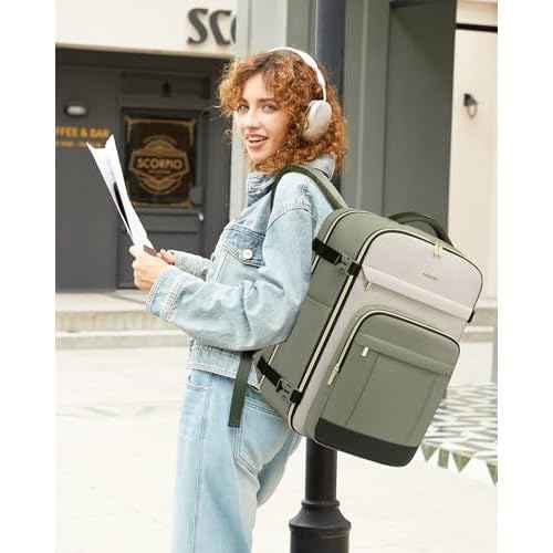 LOVEVOOK 40L Travel Backpack for Women & Men - 17.3 Inch Carry On Backpack & Personal Item Backpack for Airlines, Spacious and Durable Design, with 3 Packing Cubes
