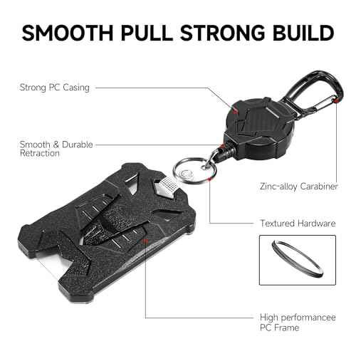 2 Pack Badge Holder Retractable Clip Id Badge Card Holders