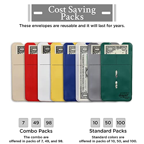 UBICON 49 Combo Reuseable Dropit Safe Envelope for Depositing of Currency and Money, Size 49, Combo