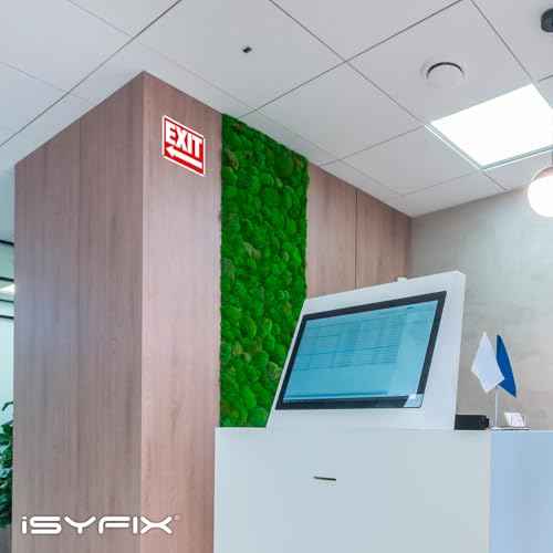 iSYFIX Exit Signs - 12 Pack 10x7 Inch Directional Left Arrow Signs, 40 mil Polystyrene Plastic, UV Laminated, Scratch & Fade Resistant, Waterproof - Ideal for Office, Theater, School, Business