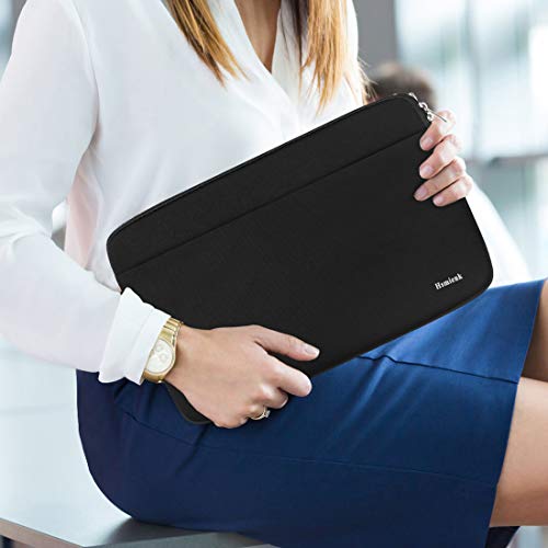Hsmienk Black 15.6 Inch Laptop Sleeve - Shockproof Protective Notebook Case