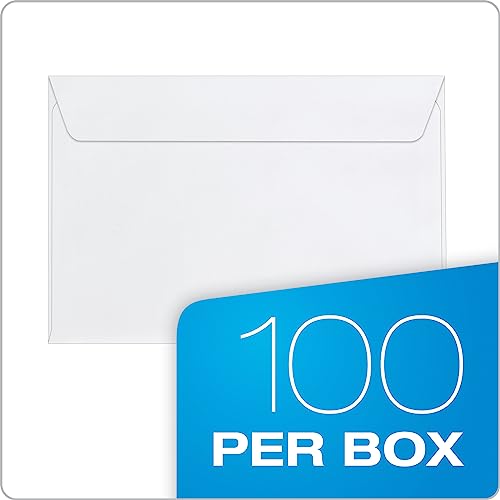 Columbian 6x9 Booklet Envelopes White Gummed Closure 100 Pack