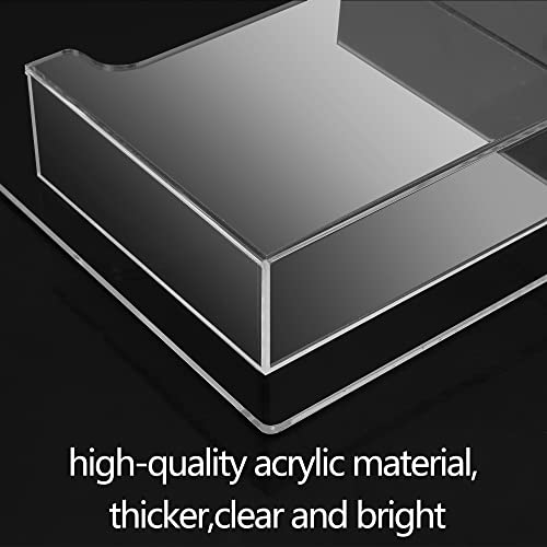 zavekia Acrylic Brochure Holder Wall Mount,Multi Pocket Acrylic Magazine Holder Literature Display Clear Pamphlet Display Holder Plastic Wall Mount Slots