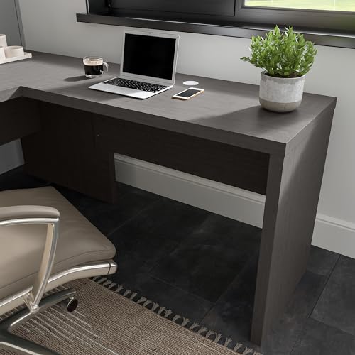 Bush Echo Desk Return/Bridge Charcoal Maple – 42W x 20D x 30H, for Echo Desks
