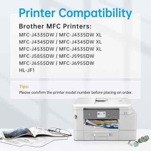 2-Pack LC406XL Black Ink Cartridges for Brother MFC-J4335DW MFC-J4535DW MFC-J5855DW Printer (2xBlack, LC406 XL, High Yield - 6000 Pages/Black)